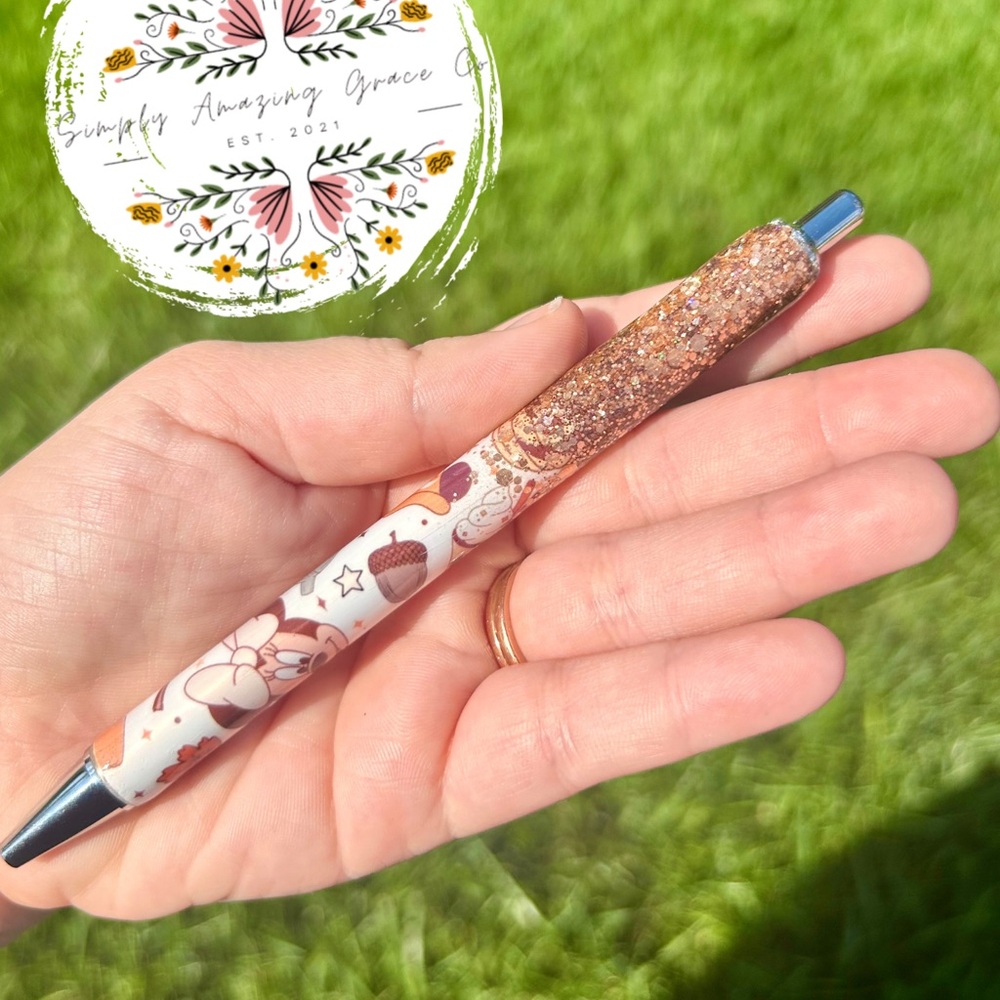 Glittery disney fall themed Pen